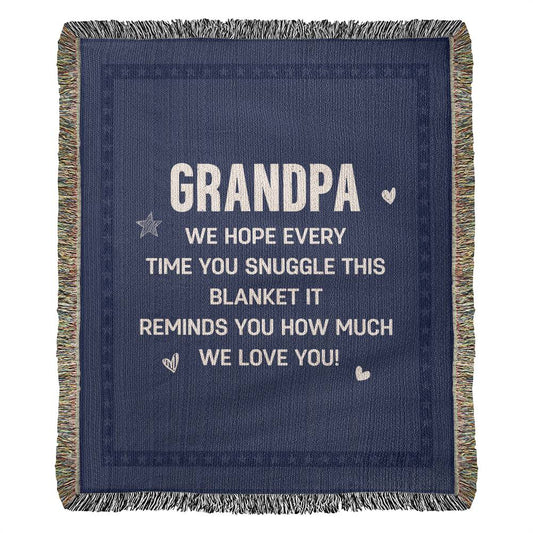 Grandpa Snuggle 50x60 Inch Heirloom Woven Blanket