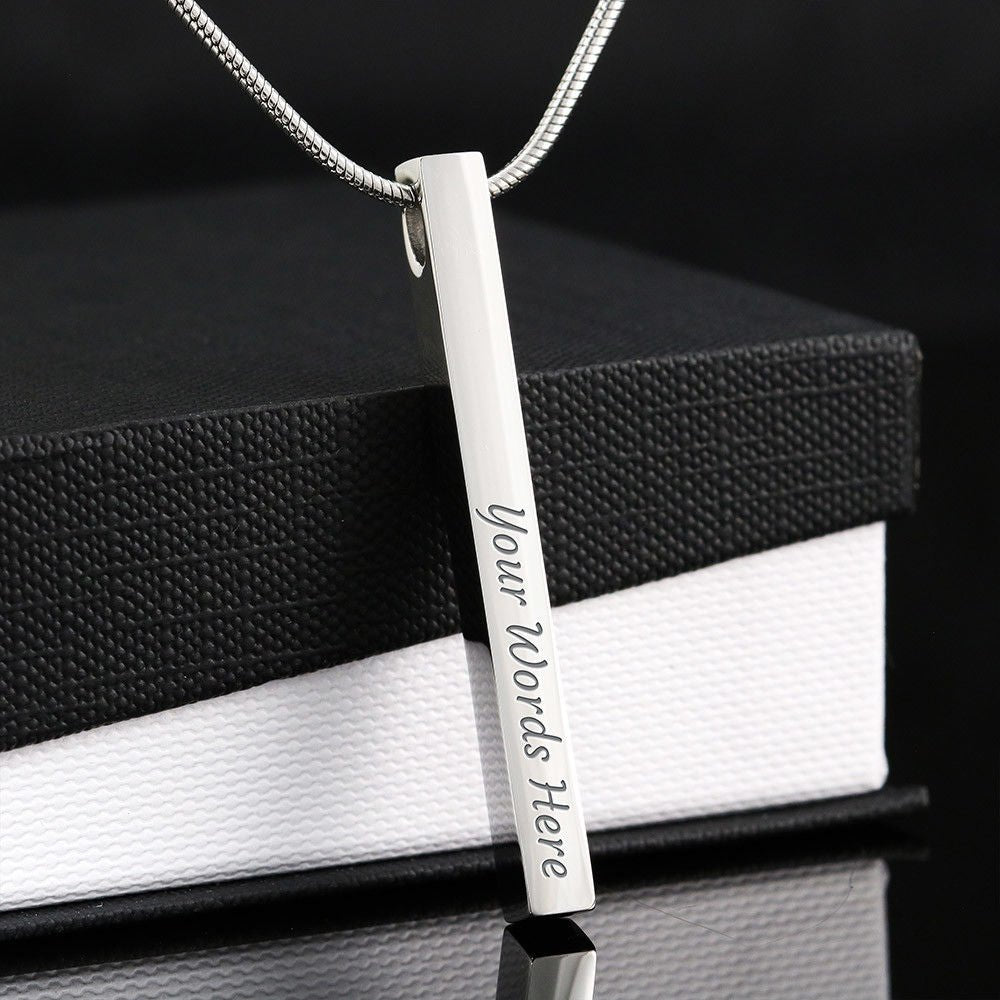 2 Sided Vertical Bar Necklace - Emavo Gift