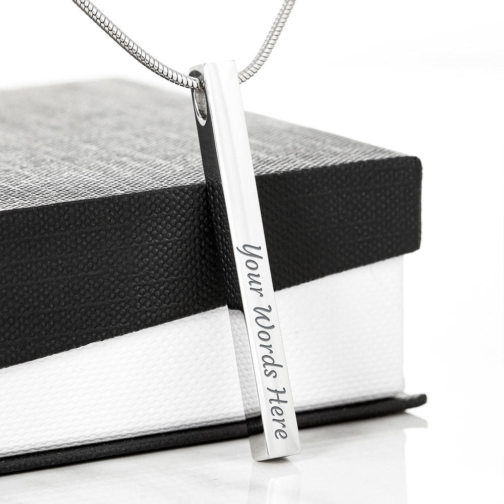 2 Sided Vertical Bar Necklace - Emavo Gift