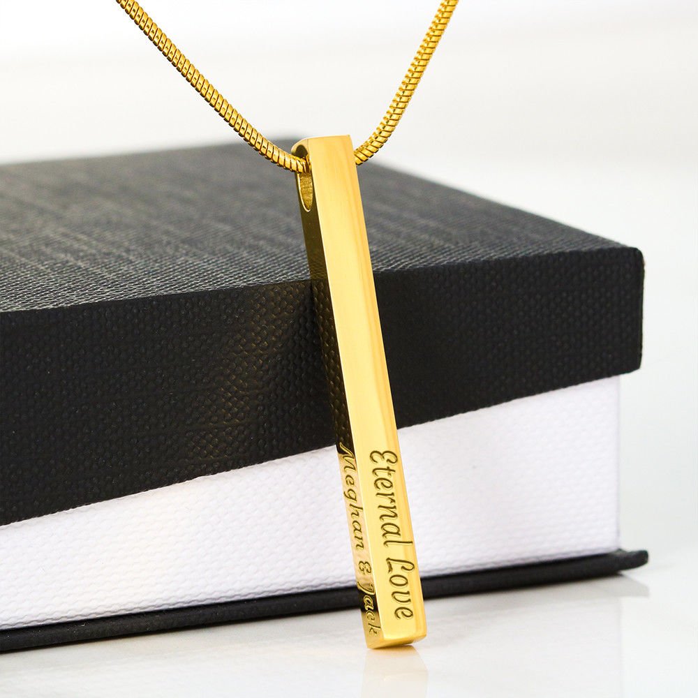 4 sided vertical bar necklace - Emavo Gift