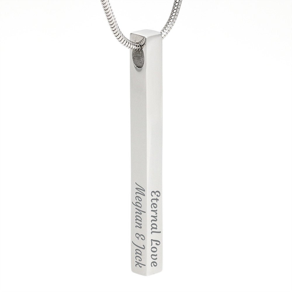 4 sided vertical bar necklace - Emavo Gift