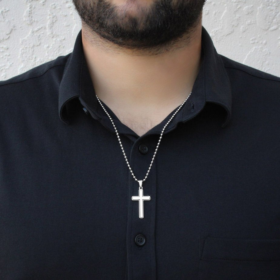 A Father is a Guiding Light Cross Necklace - Emavo Gift