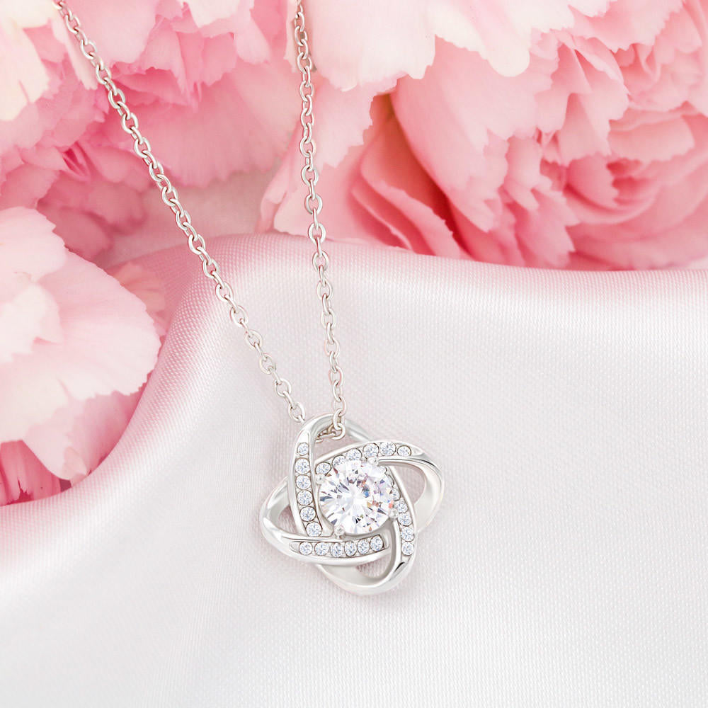 To My Wife - I Cherish Your Existence Love Knot Necklace