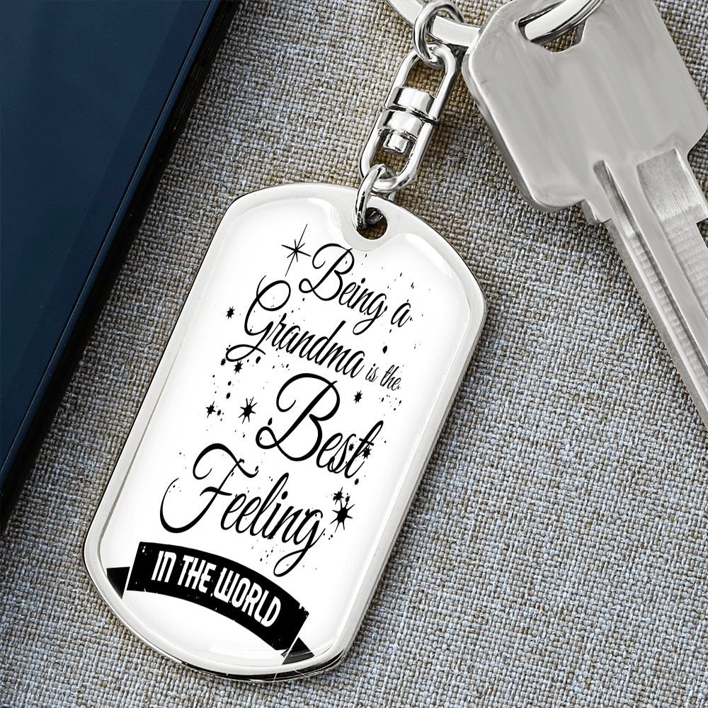 Being a Grandma is the Best Feeling in the World Keychain - Emavo Gift