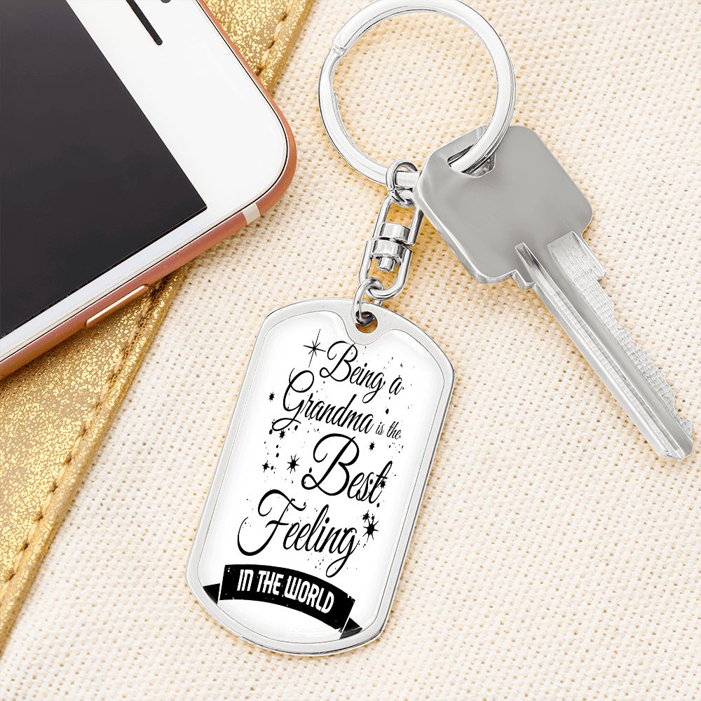 Being a Grandma is the Best Feeling in the World Keychain - Emavo Gift