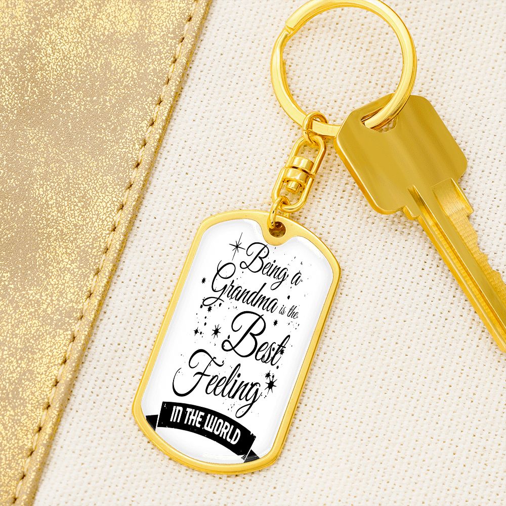 Being a Grandma is the Best Feeling in the World Keychain - Emavo Gift