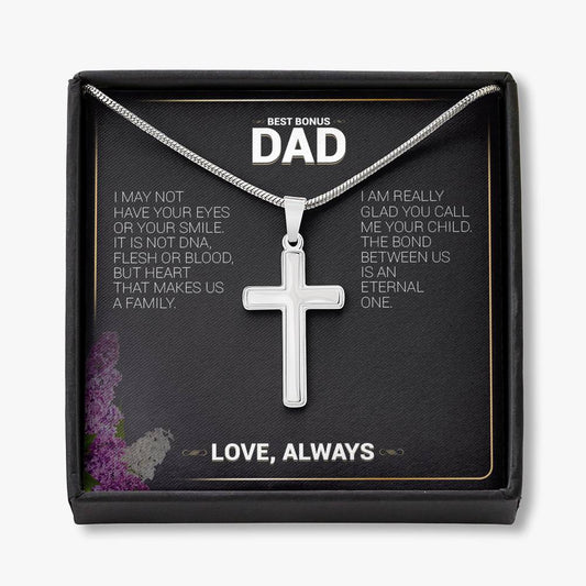 Best Bonus Dad Cross Necklace - Emavo Gift