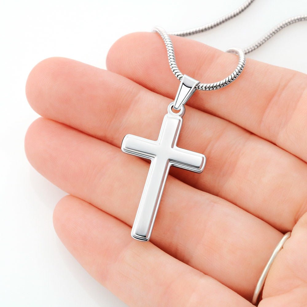 Best Bonus Dad Cross Necklace - Emavo Gift