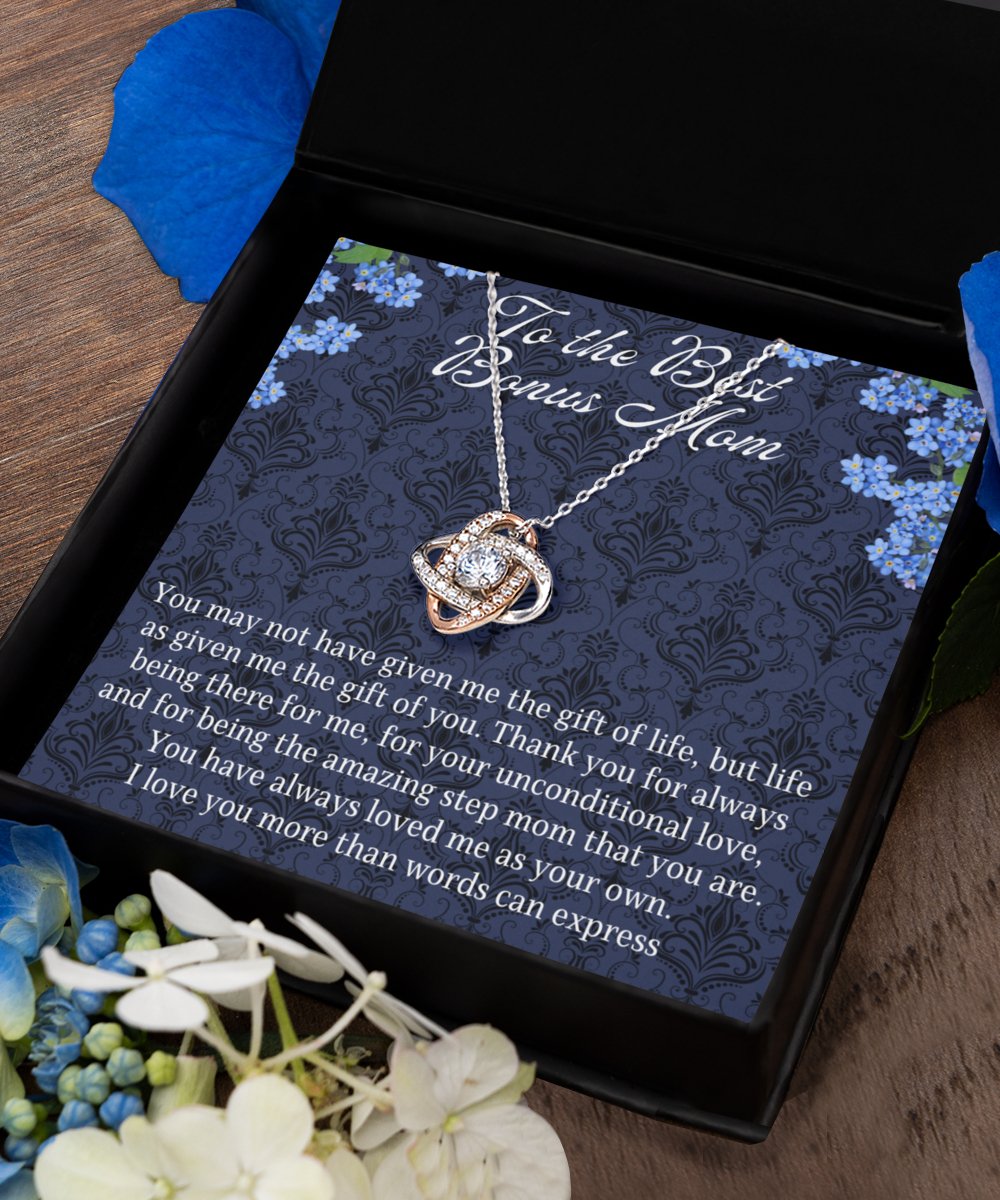 Bonus Mom Love Knot Necklace - Emavo Gift