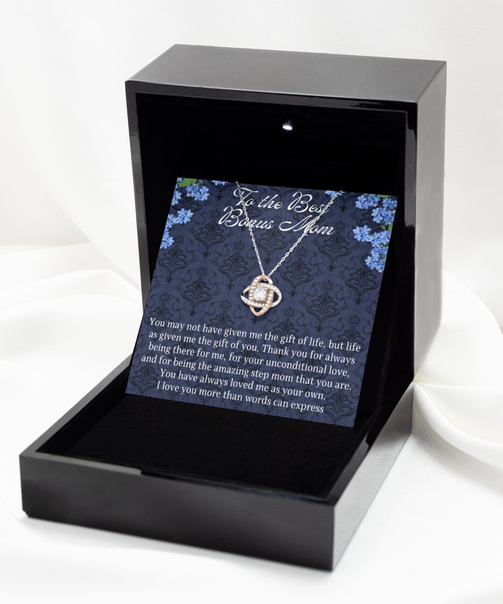 Bonus Mom Love Knot Necklace - Emavo Gift