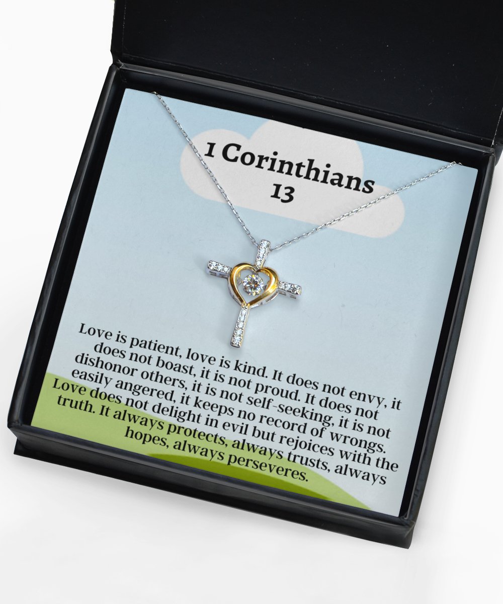 Corinthians 13 Cross Necklace - Emavo Gift