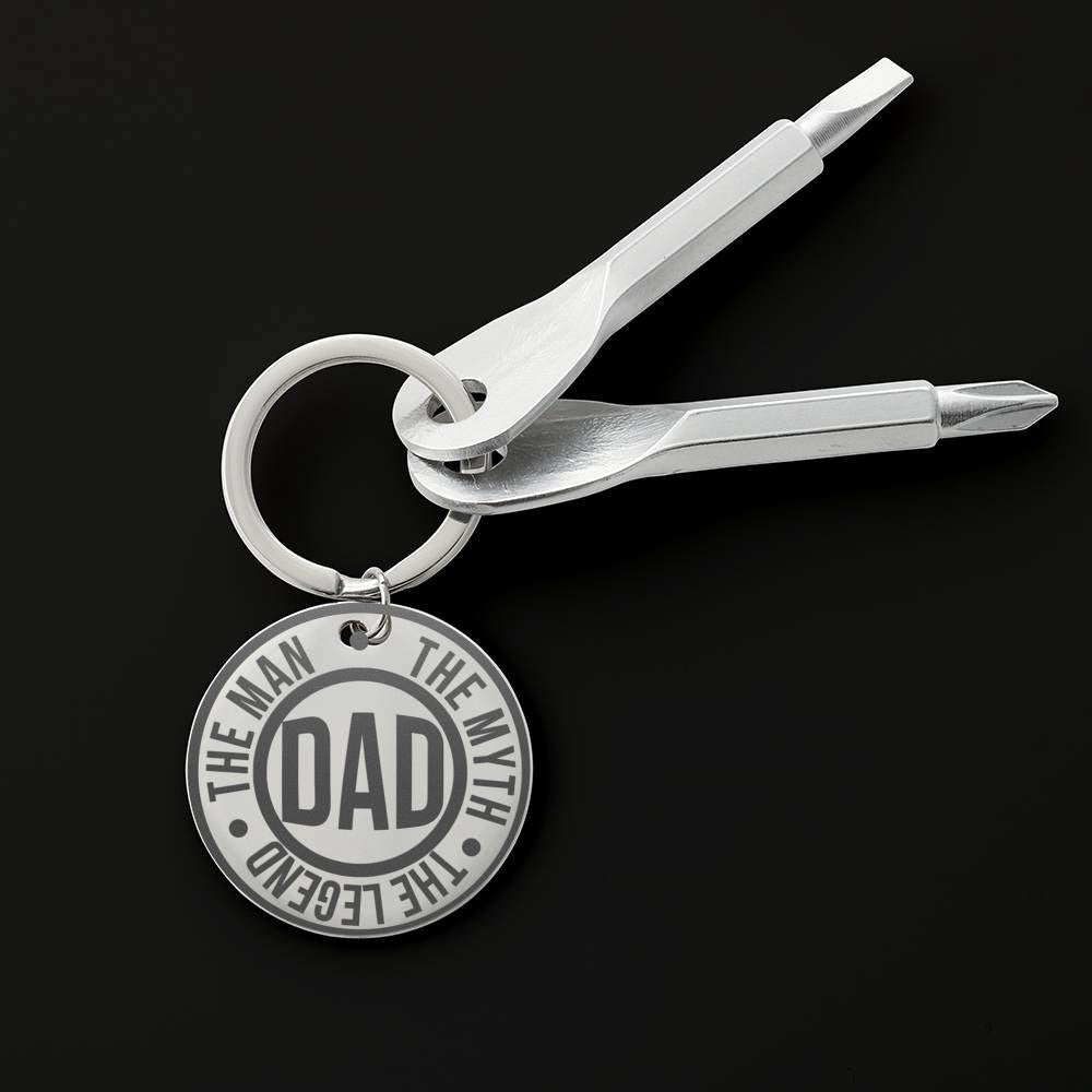 Dad The Man The Myth The Legend Screwdriver Personalized Keychain - Emavo Gift