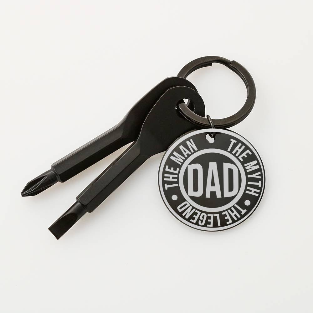 Dad The Man The Myth The Legend Screwdriver Personalized Keychain - Emavo Gift