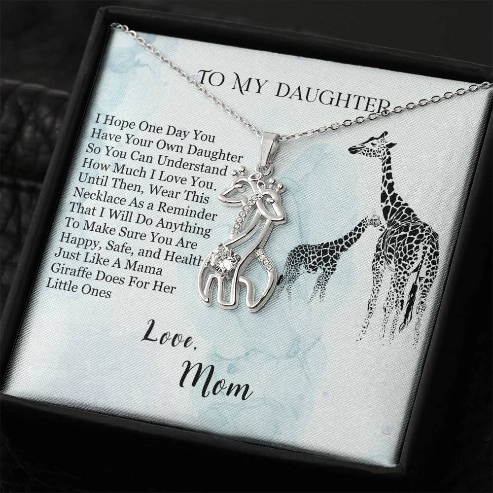 Daughter from Mom Giraffe Necklace - Emavo Gift