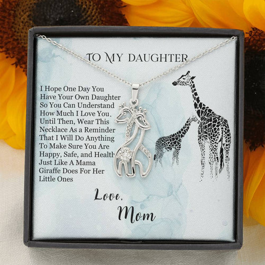 Daughter from Mom Giraffe Necklace - Emavo Gift