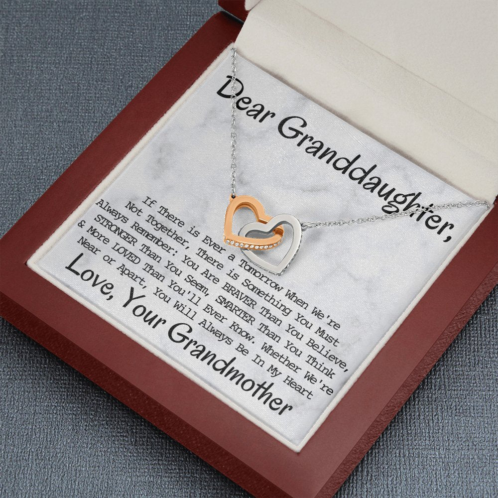 Dear Granddaughter Interlocking Hearts Necklace - Emavo Gift