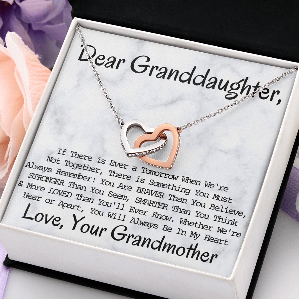 Dear Granddaughter Interlocking Hearts Necklace - Emavo Gift