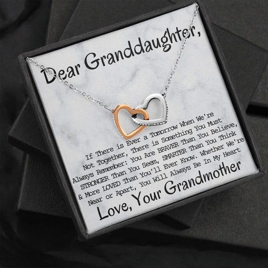 Dear Granddaughter Interlocking Hearts Necklace - Emavo Gift