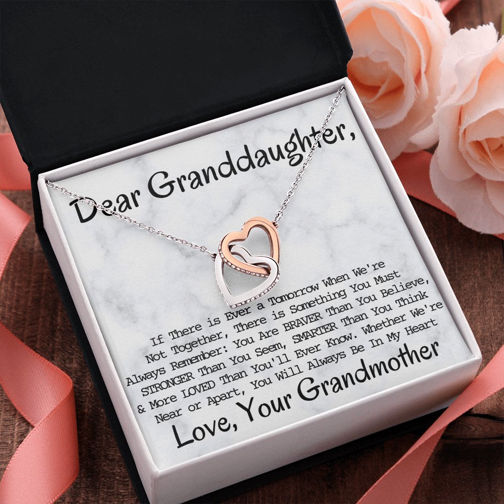 Dear Granddaughter Interlocking Hearts Necklace - Emavo Gift