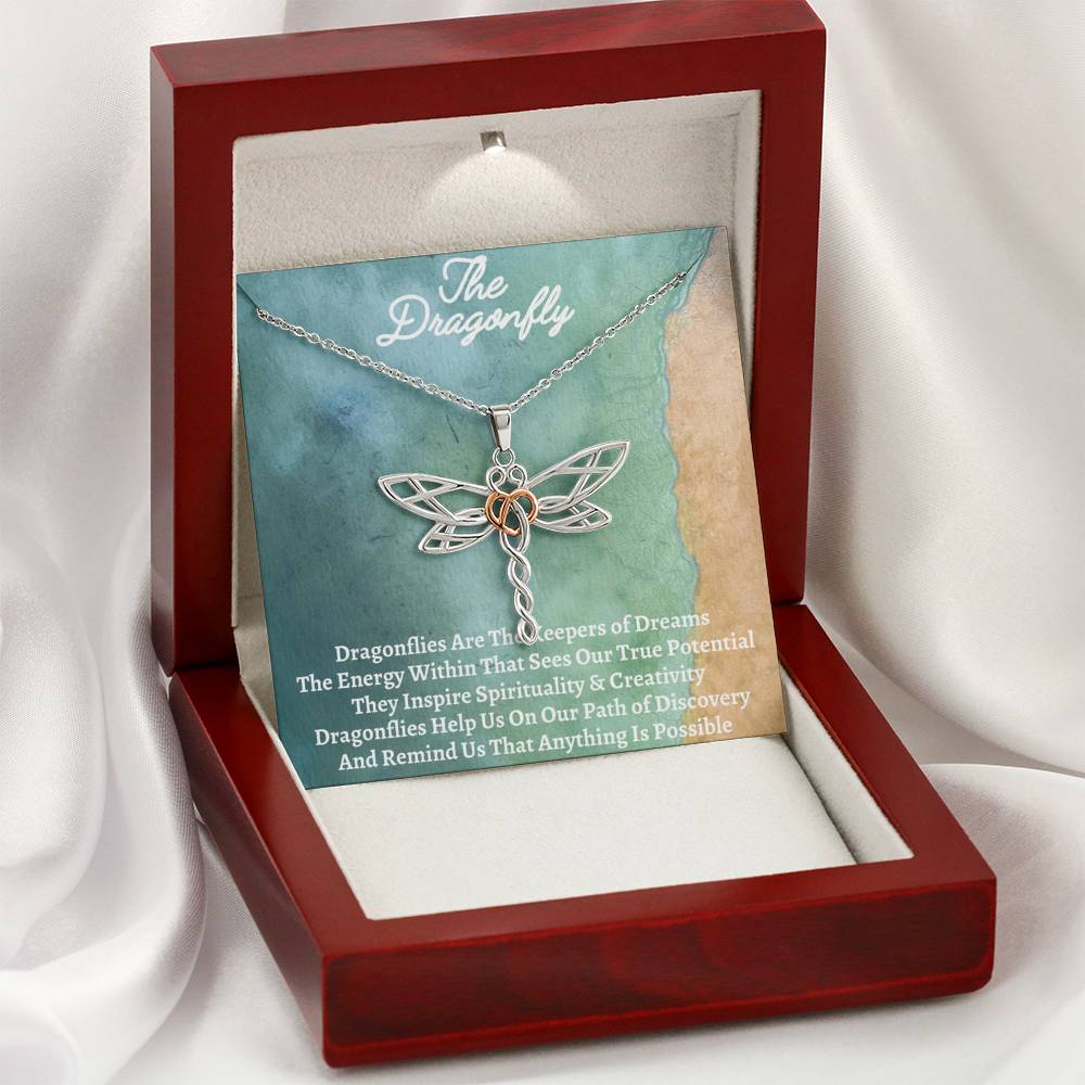 Dragonfly with Mahogany Box Upsell - Emavo Gift
