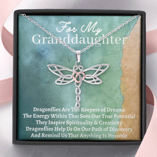 Granddaughter Dragonfly Necklace - Emavo Gift