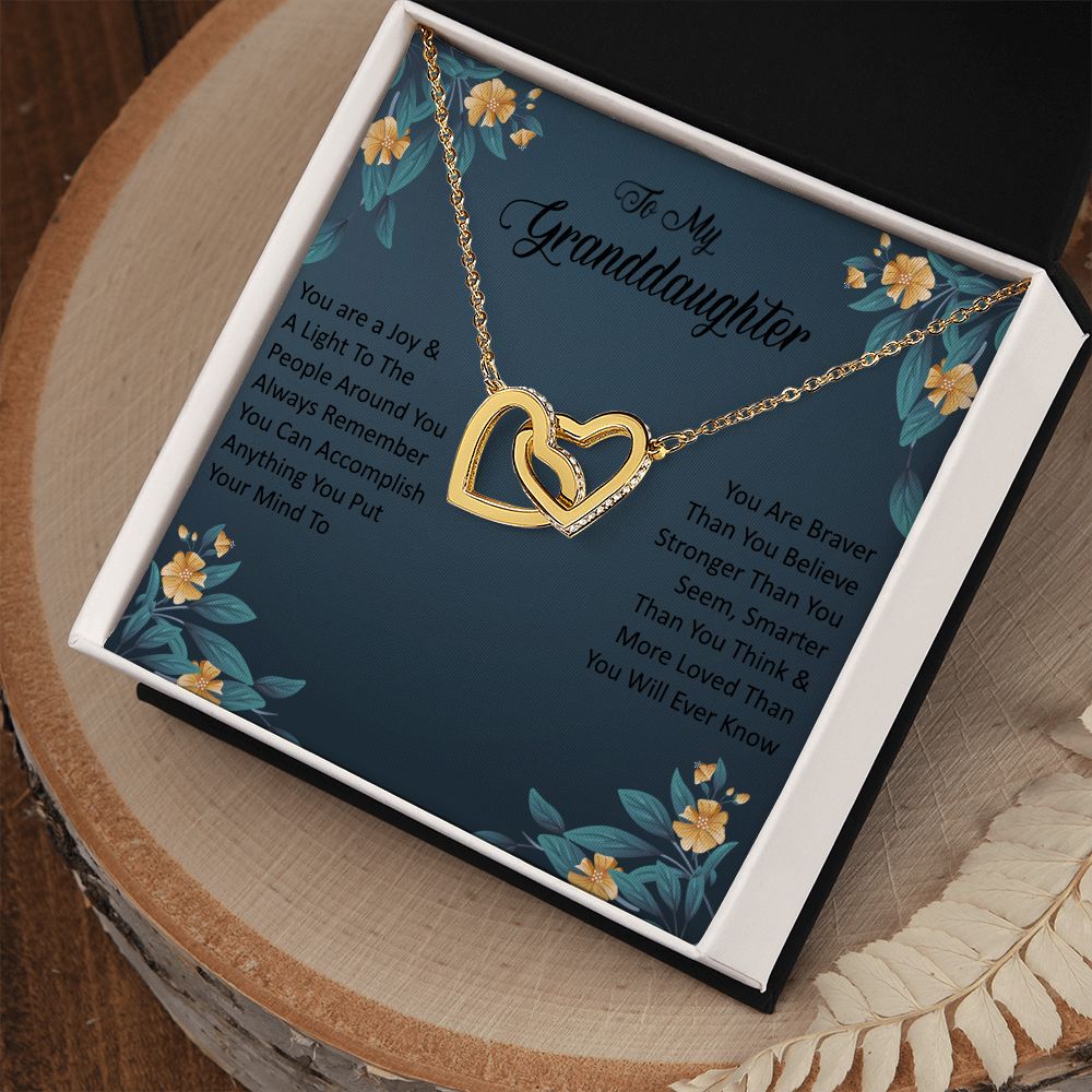 Granddaughter Joy & Light Interlocking Hearts Necklace - Emavo Gift