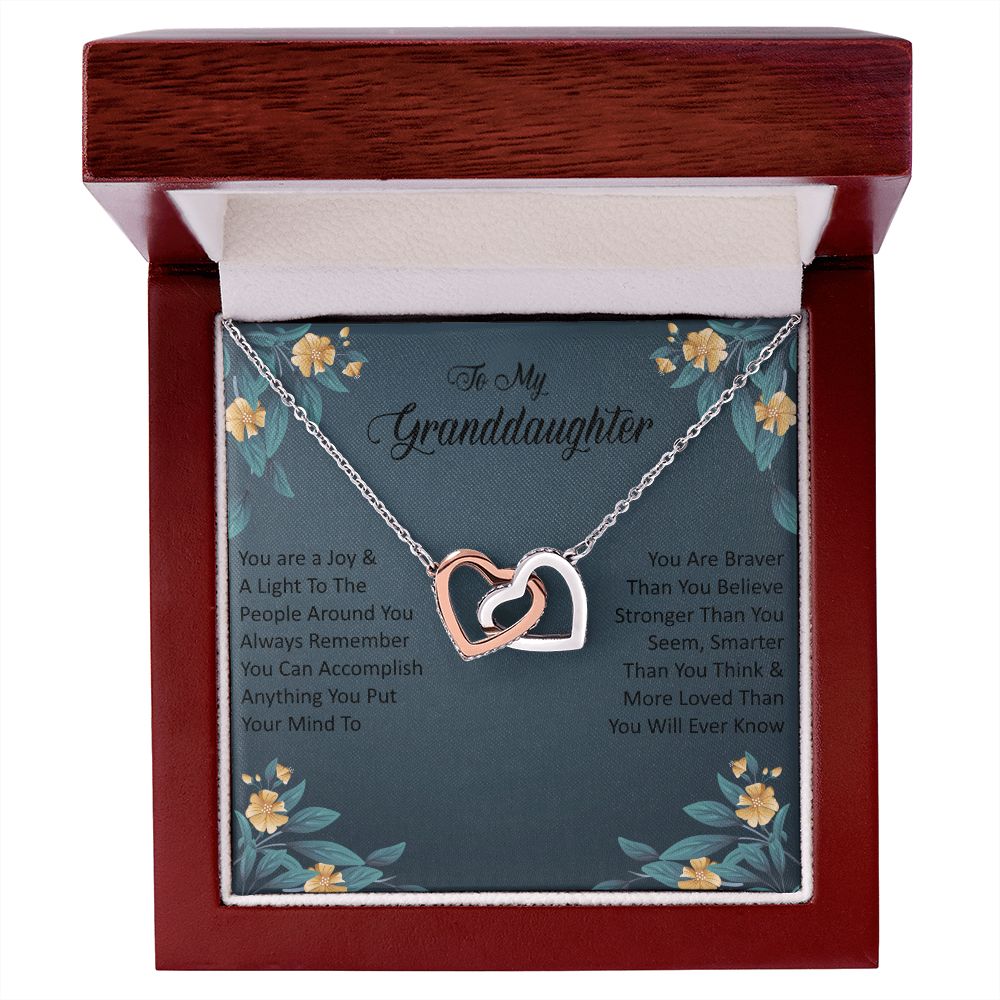 Granddaughter Joy & Light Interlocking Hearts Necklace - Emavo Gift