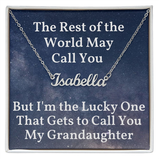 Granddaughter Name Necklace - Emavo Gift