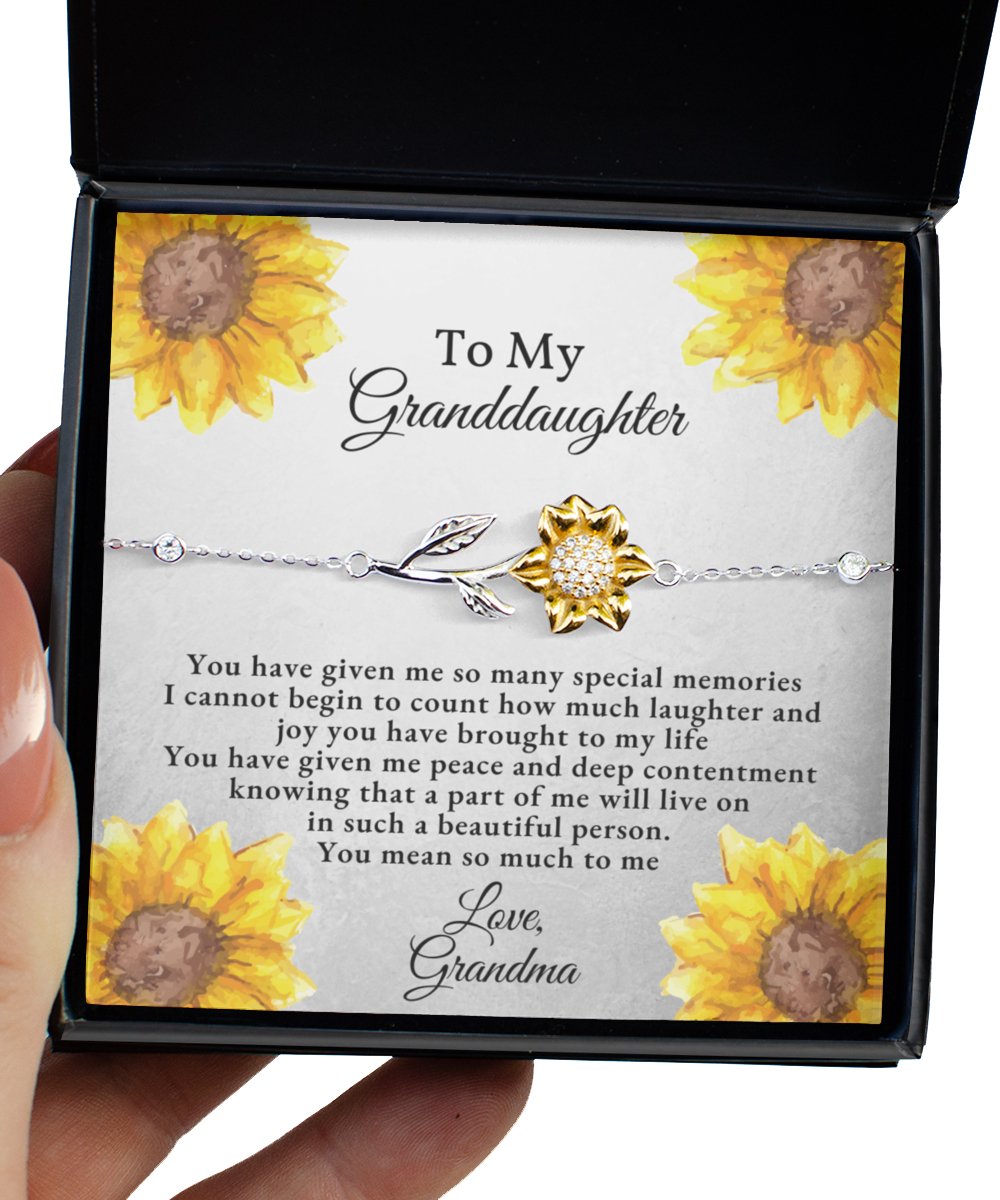 Granddaughter Sunflower Bracelet - Emavo Gift