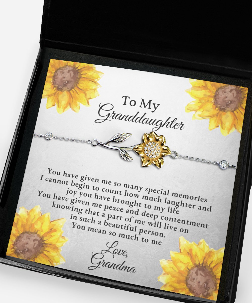 Granddaughter Sunflower Bracelet - Emavo Gift