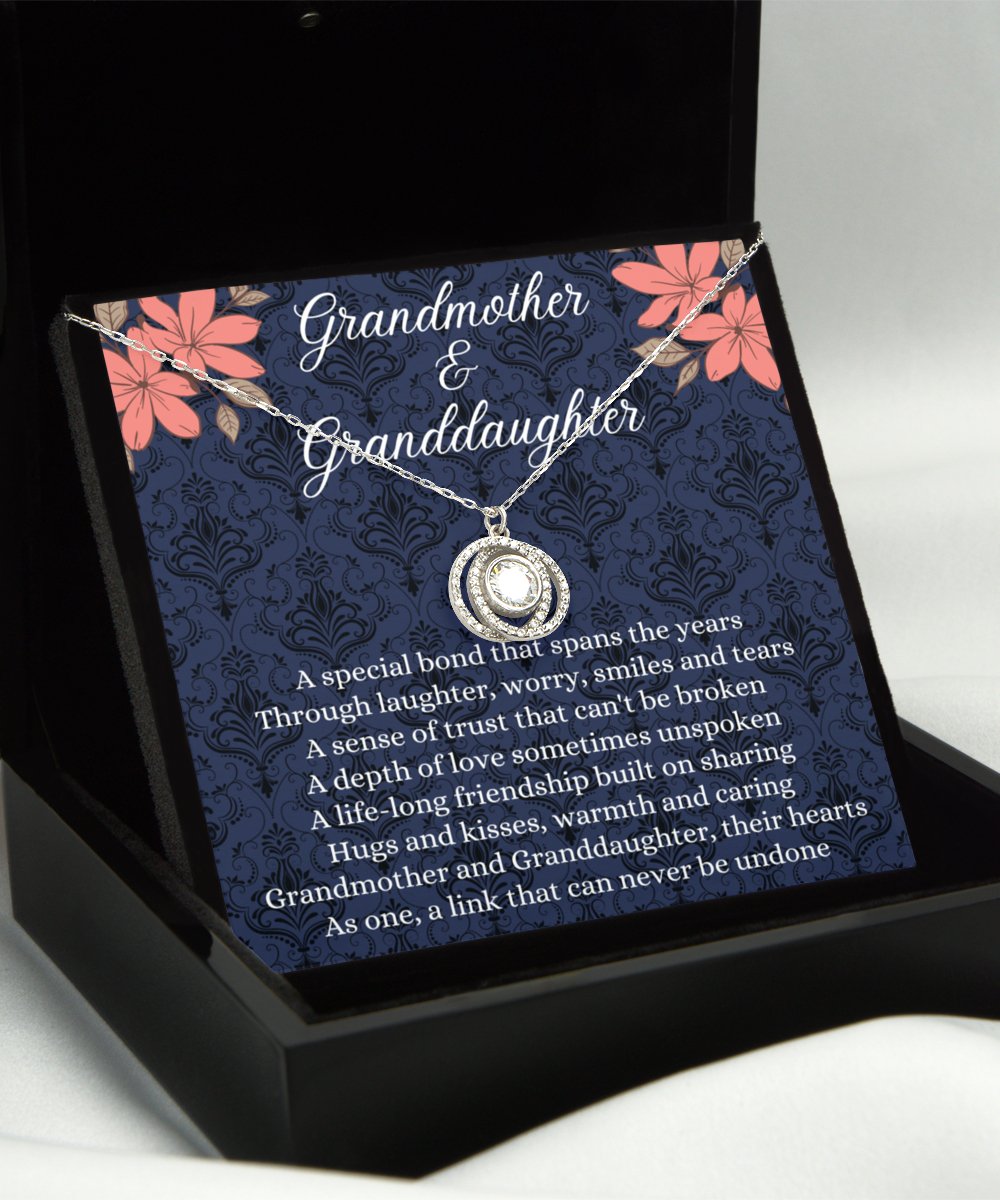 Grandmother & Granddaughter Double Crystal Necklace - Emavo Gift