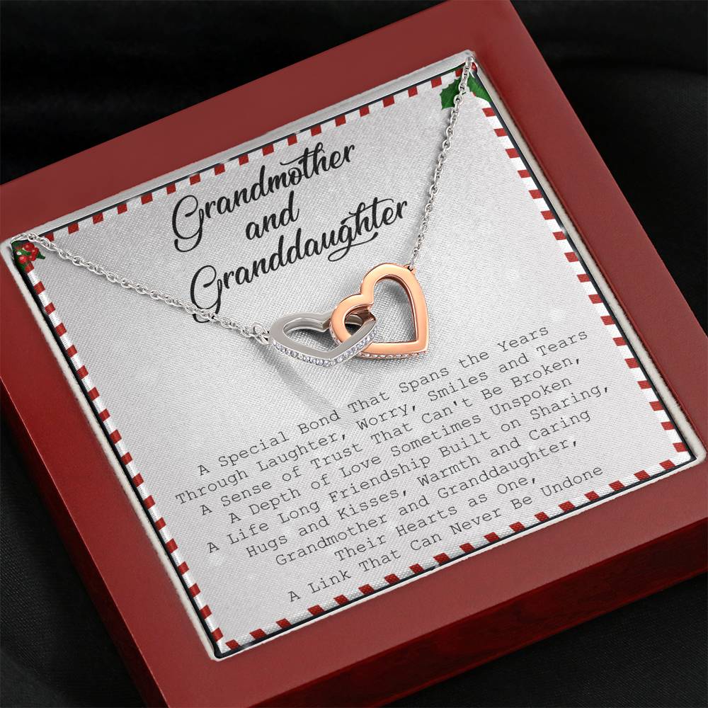 Grandmother Granddaughter Interlocking Hearts Necklace - Emavo Gift