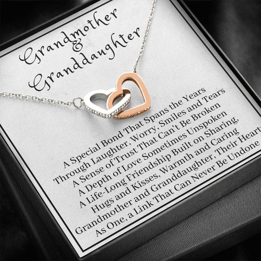 Grandmother & Granddaughter Interlocking Hearts Necklace - Emavo Gift