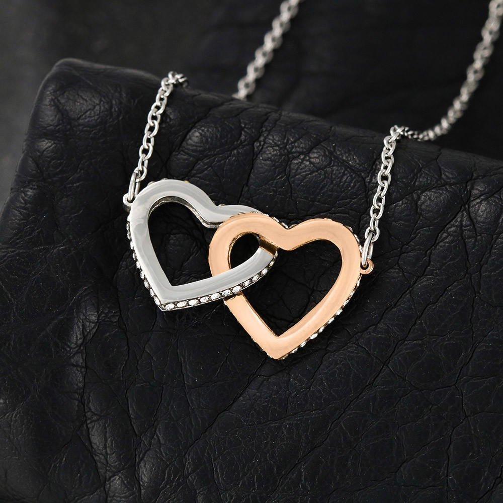 Grandmother & Granddaughter Interlocking Hearts Necklace Customizable - Emavo Gift