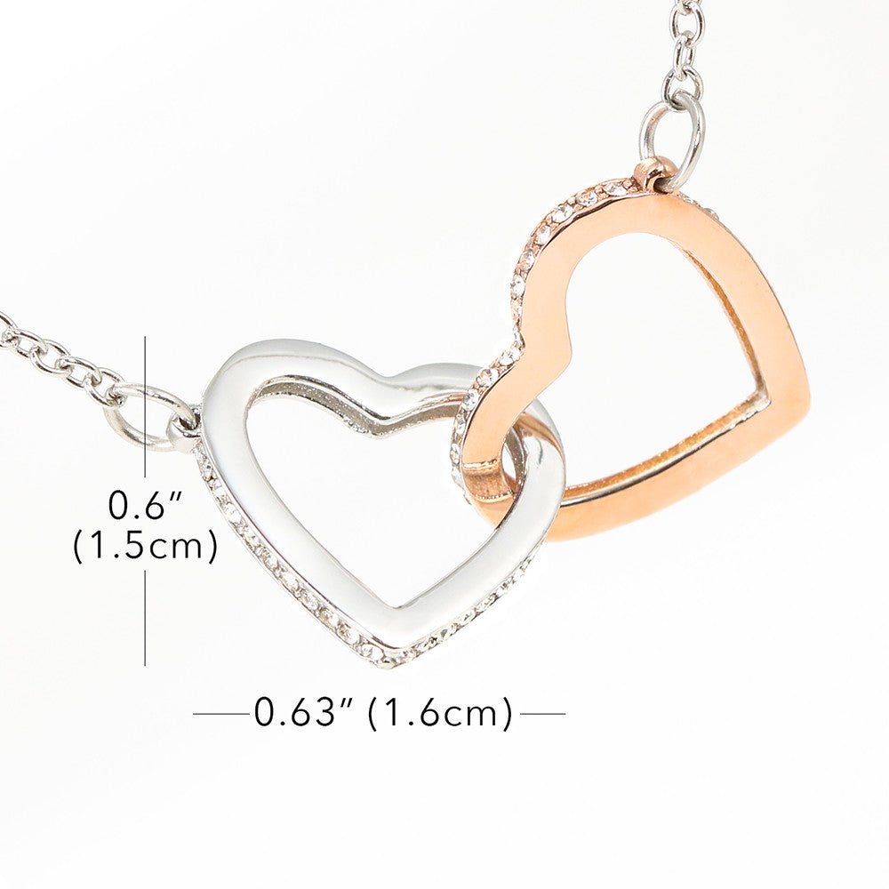 Grandmother & Granddaughter Interlocking Hearts Necklace Customizable - Emavo Gift