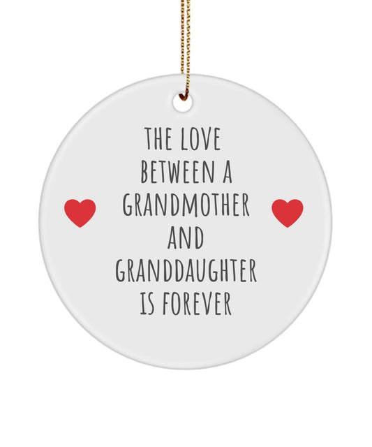 Love Between a Grandmother & Granddaughter is Forever Ornament - Emavo Gift