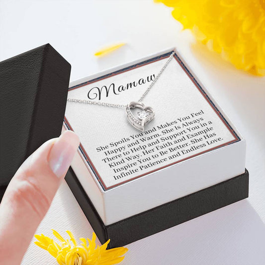 Mamaw Forever Love Grandmother Name Necklace - Emavo Gift