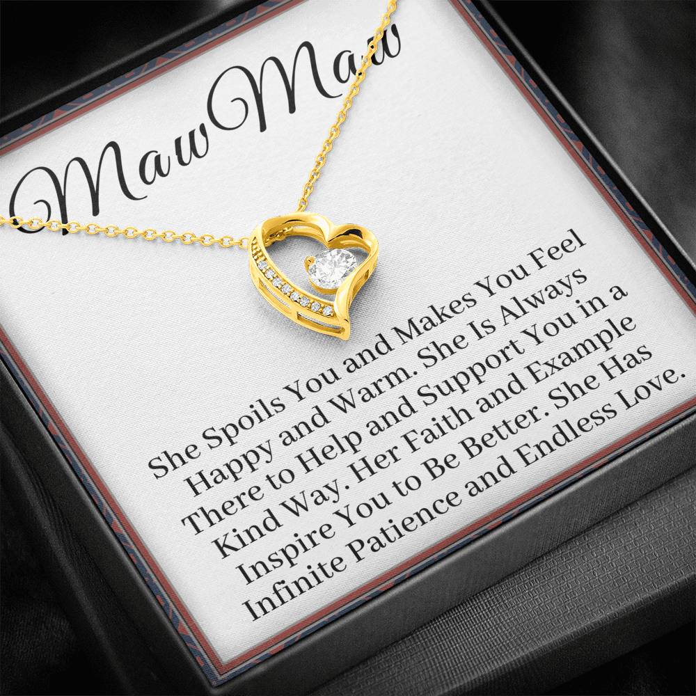 Maw Maw Forever Love Grandmother Name Necklace - Emavo Gift