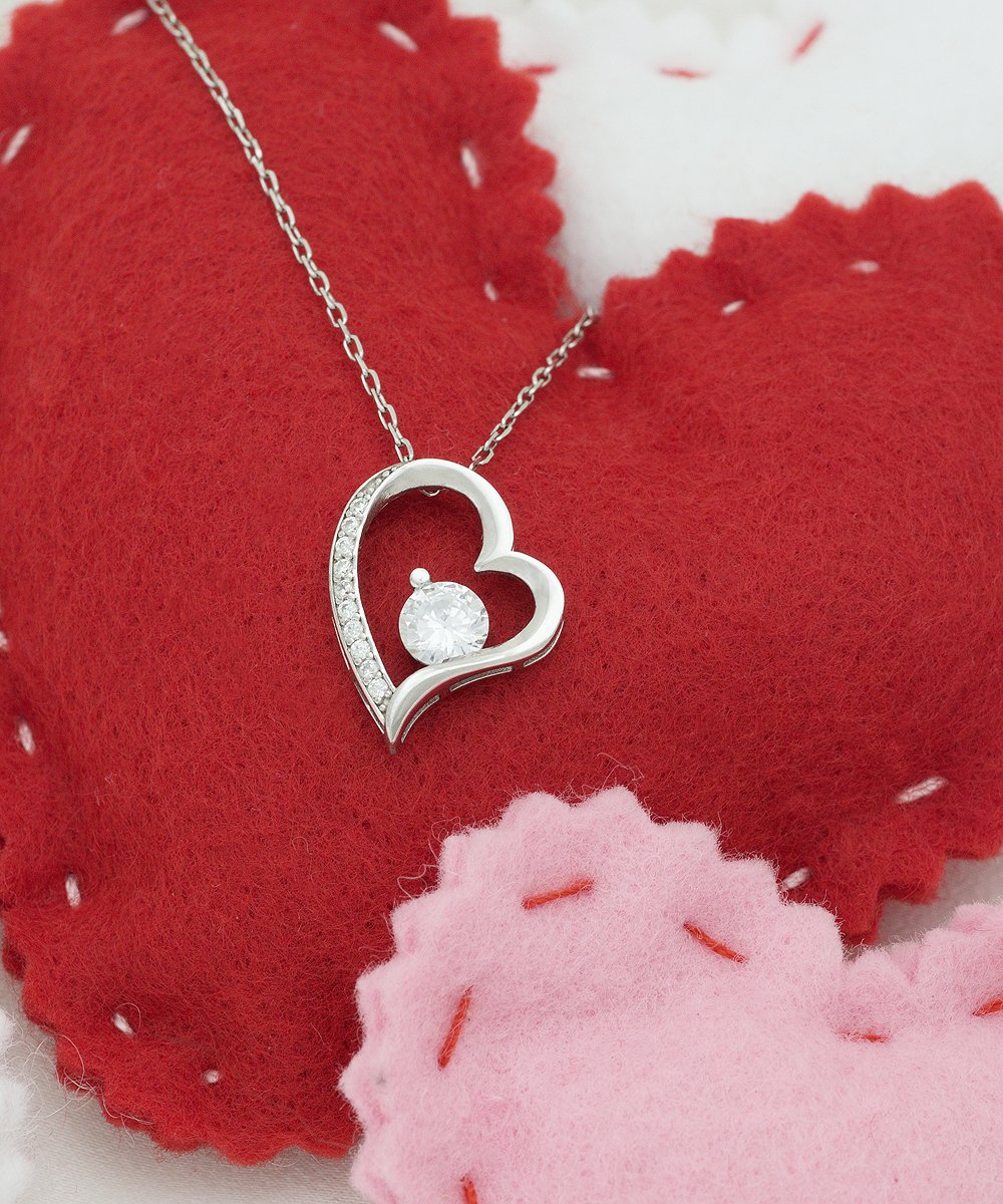 Mom Heart Crystal Necklace - Emavo Gift