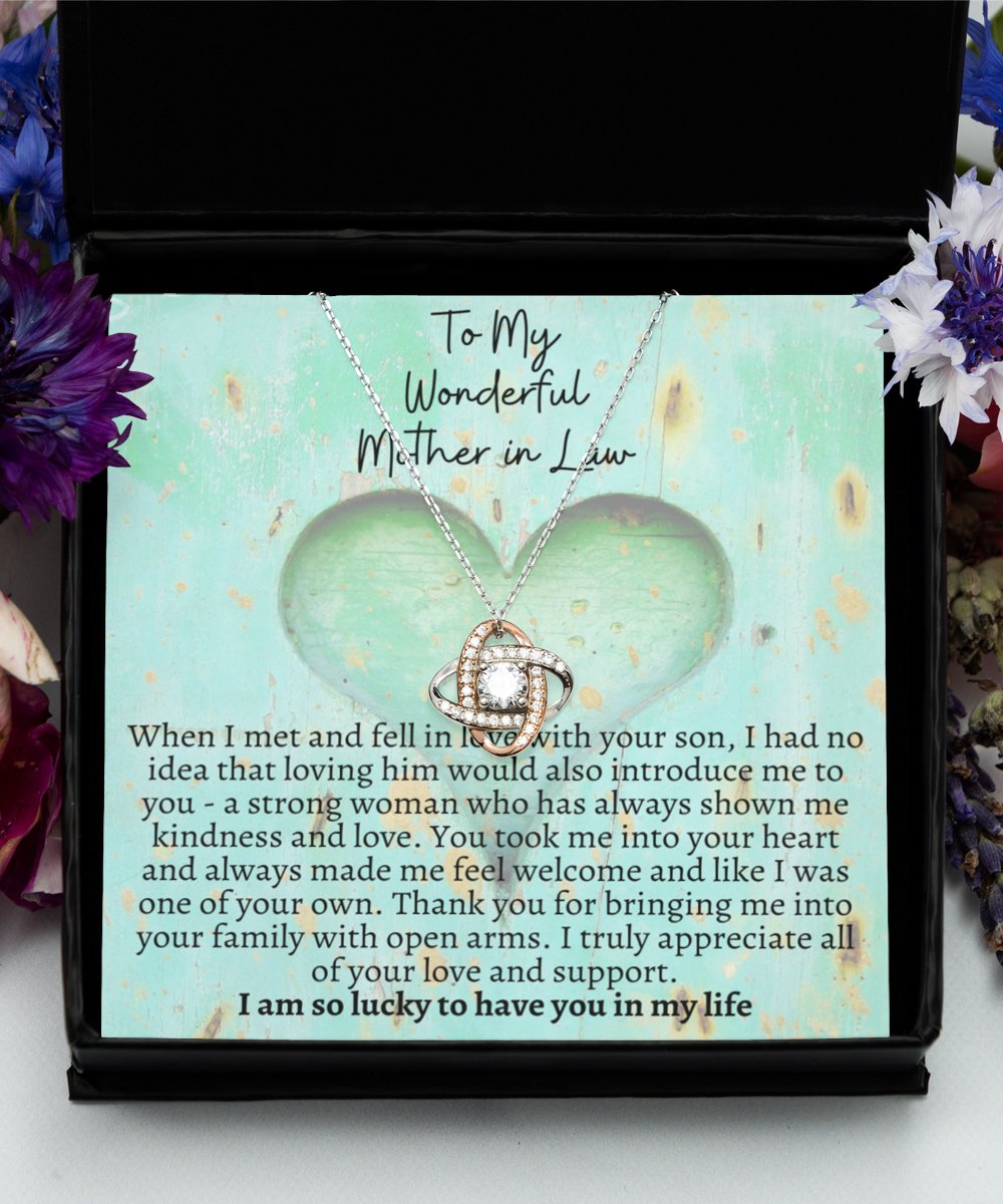 Mother in Law from Daughter in Law Gold Knot Necklace - Emavo Gift