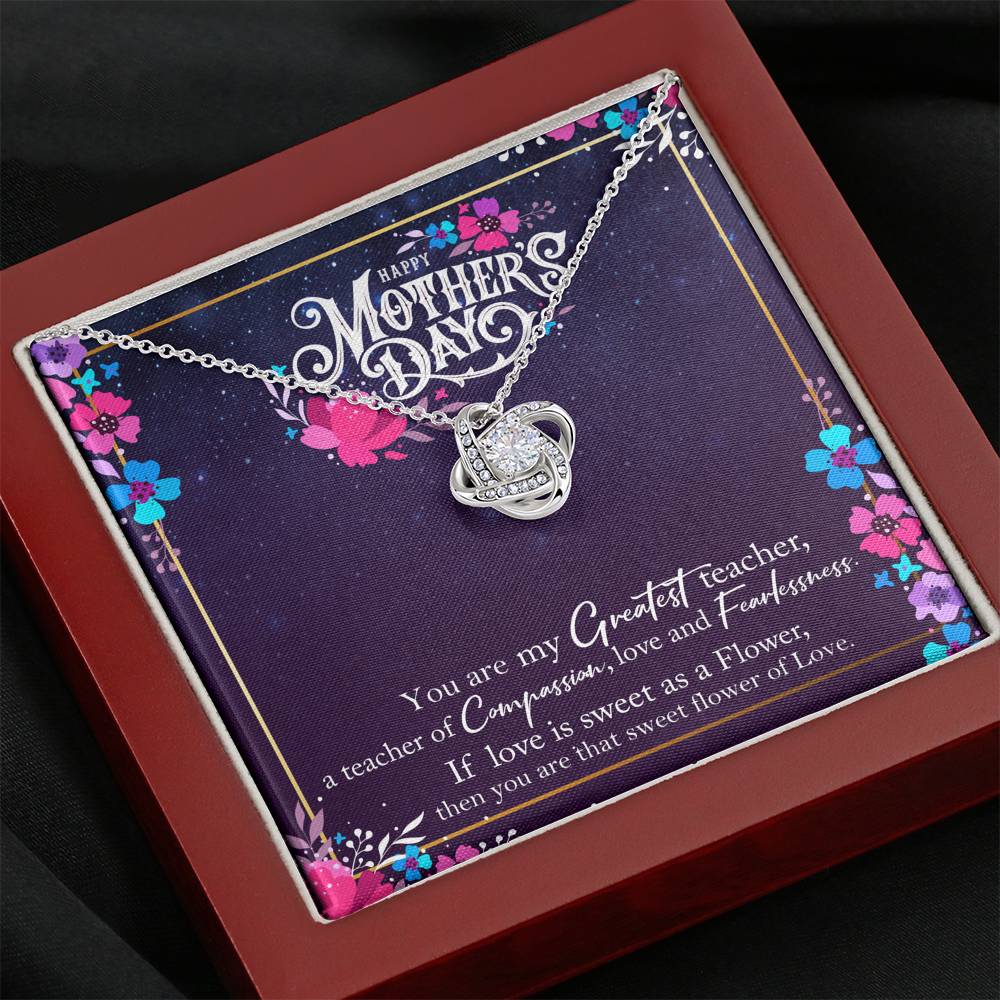 Mother's Day Love Knot Necklace - My Greatest Teacher - Emavo Gift