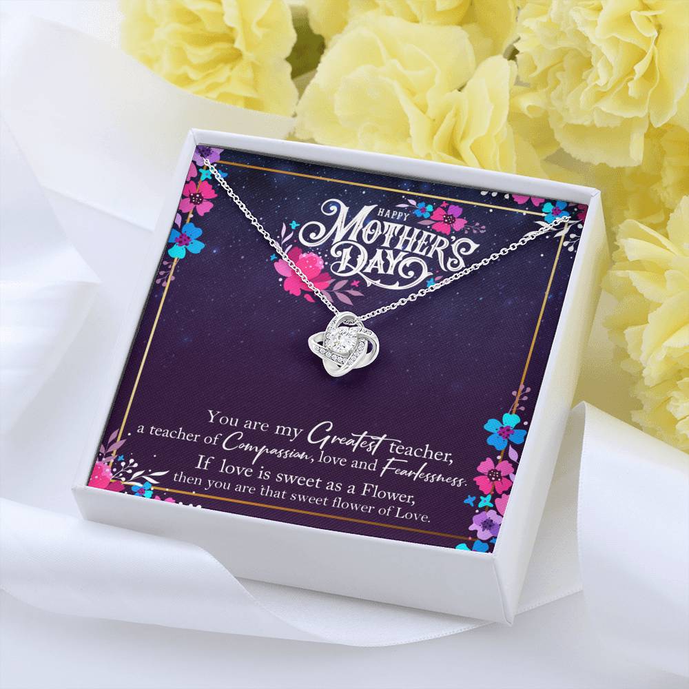 Mother's Day Love Knot Necklace - My Greatest Teacher - Emavo Gift