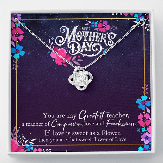 Mother's Day Love Knot Necklace - My Greatest Teacher - Emavo Gift