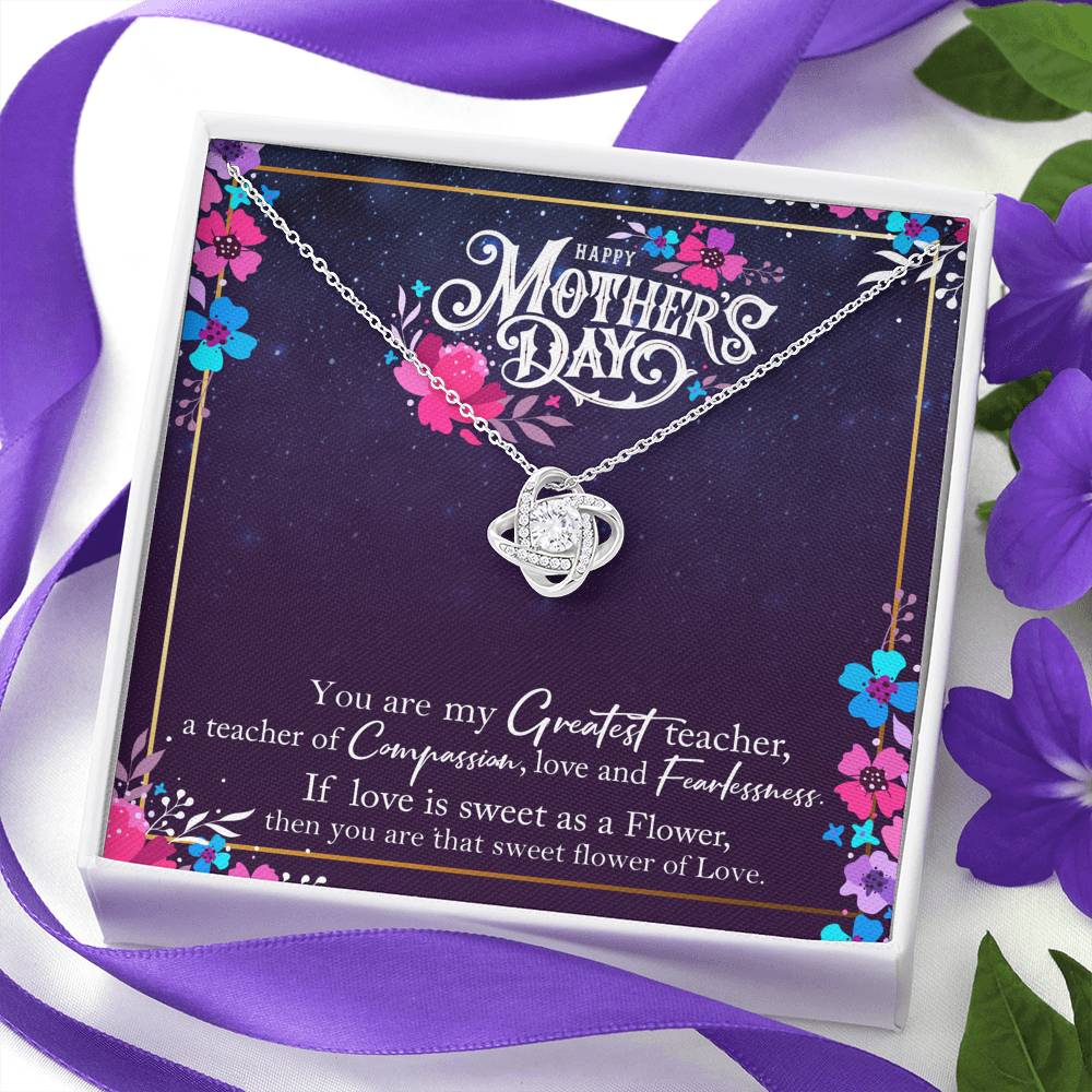 Mother's Day Love Knot Necklace - My Greatest Teacher - Emavo Gift