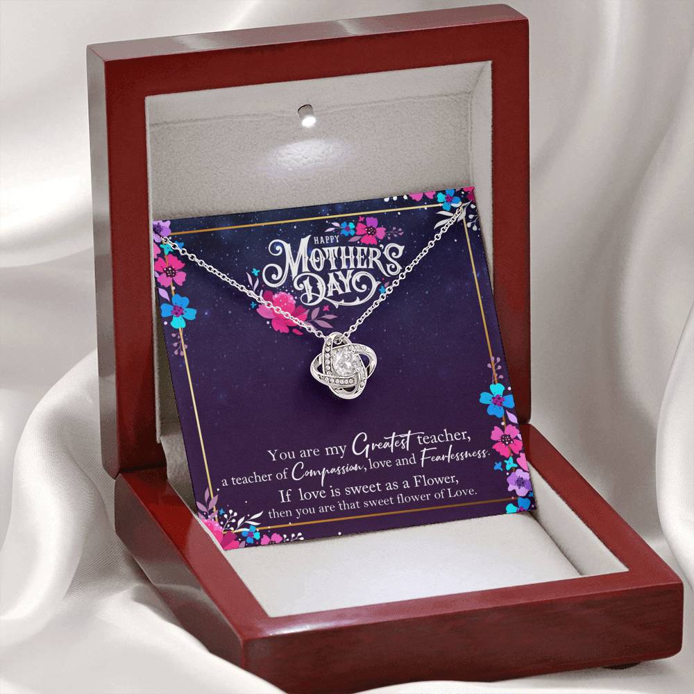 Mother's Day Love Knot Necklace - My Greatest Teacher - Emavo Gift