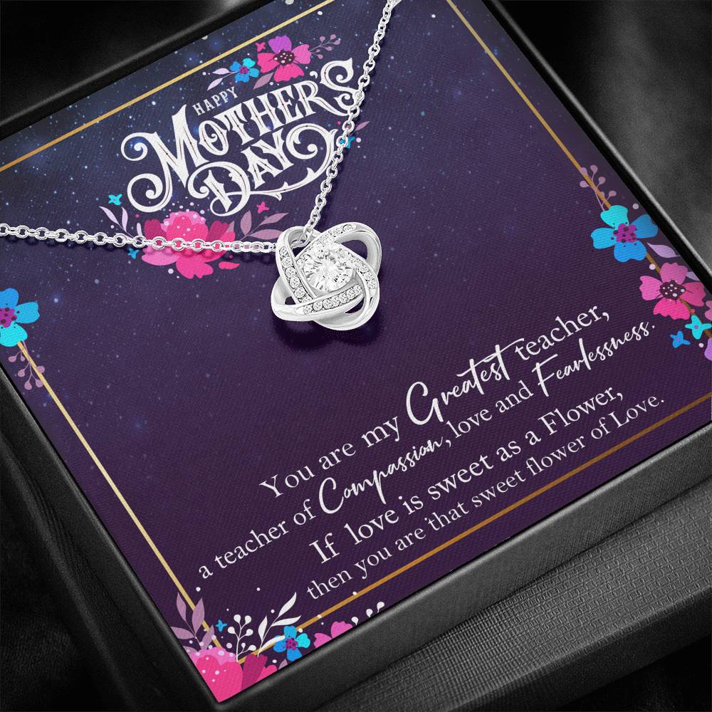 Mother's Day Love Knot Necklace - My Greatest Teacher - Emavo Gift