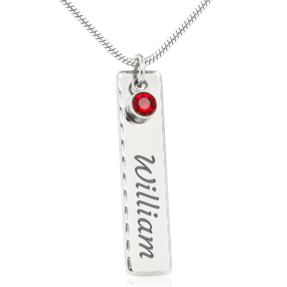 Name Necklace with Birthstone - Emavo Gift