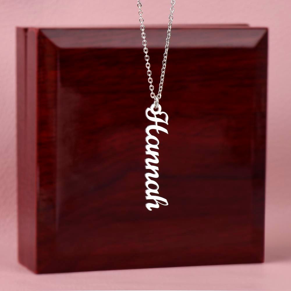 Nana Vertical Name Necklace - Personalized Gift for Mother's Day Birthday Christmas from Granddaughter Daughter Husband Grandson Son - Emavo Gift