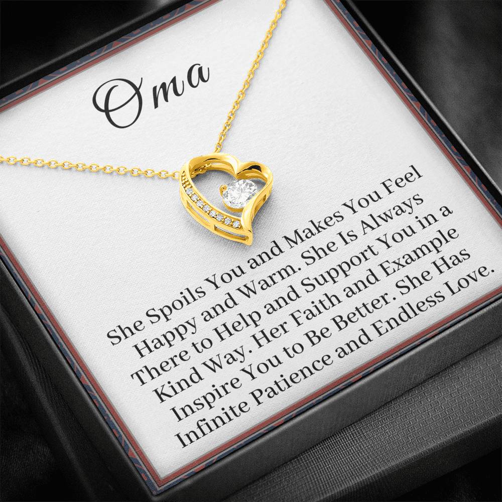 Oma Forever Love Grandmother Name Necklace - Emavo Gift