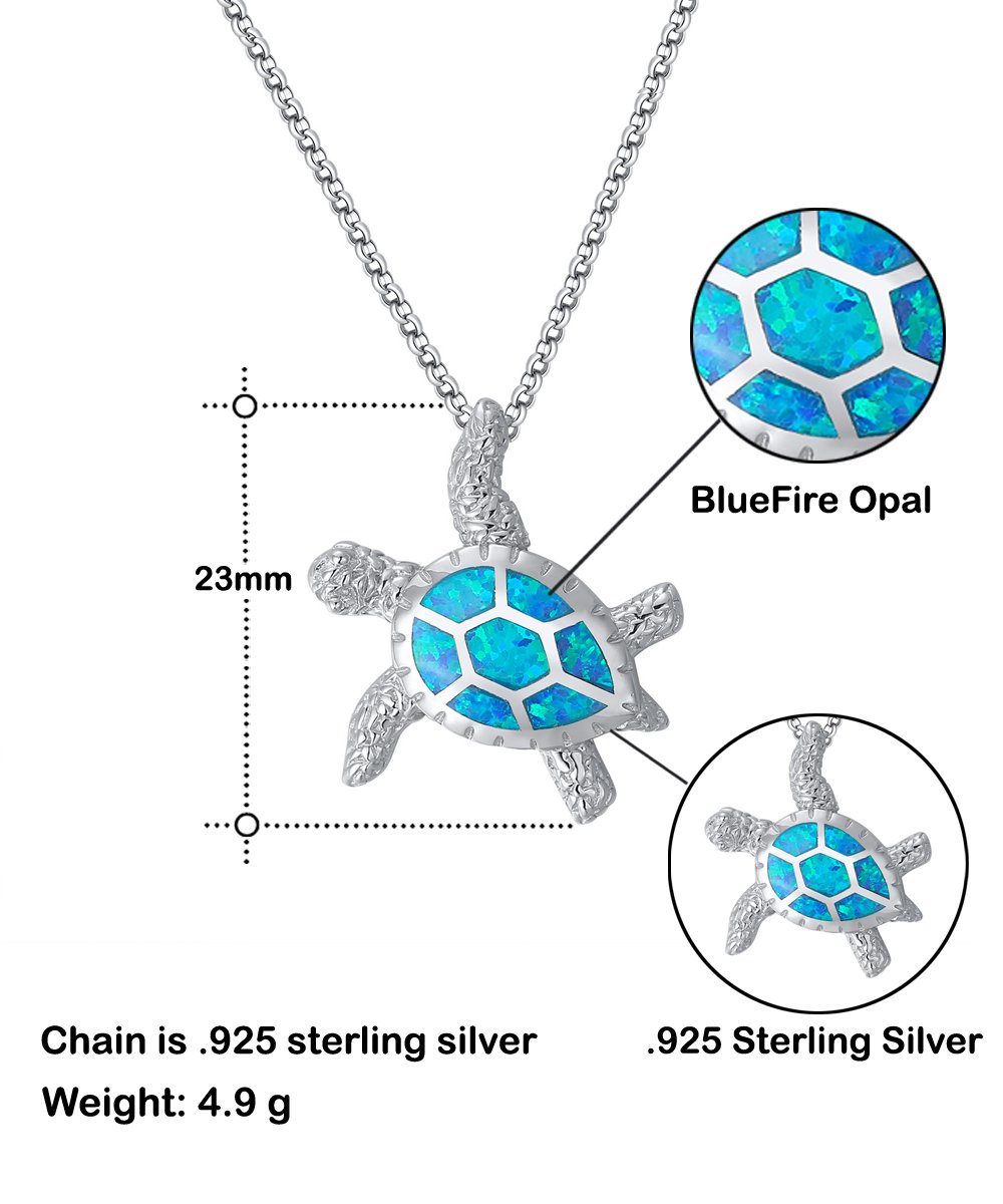 Opal Turtle Necklace - Emavo Gift